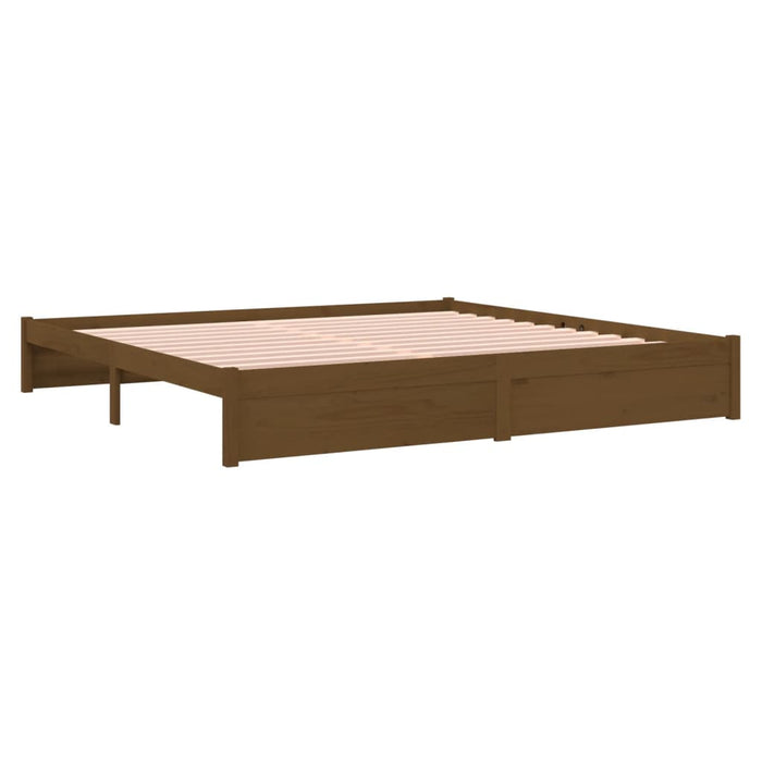 Bed Frame without Mattress Honey Brown Solid Wood 200x200 cm