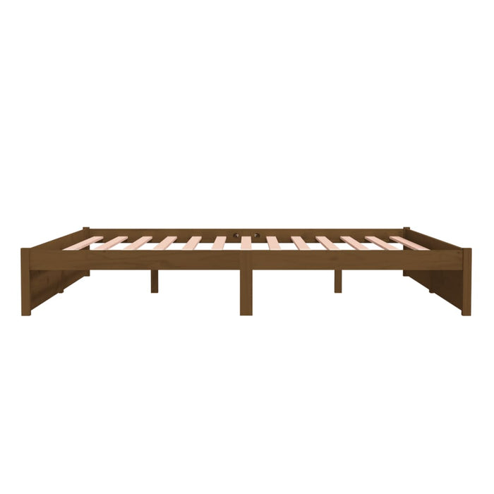 Bed Frame without Mattress Honey Brown Solid Wood 200x200 cm