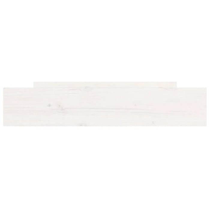 Bed Drawers 2 pcs White Solid Wood Pine