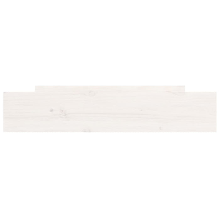 Bed Drawers 2 pcs White Solid Wood Pine