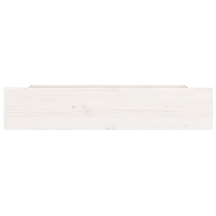 Bed Drawers 4 pcs White Solid Wood Pine