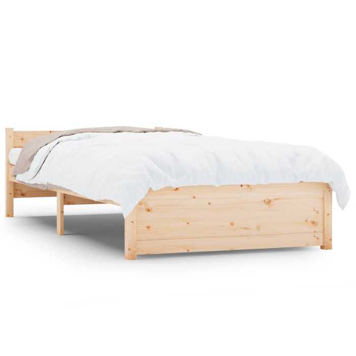 Bed Frame without Mattress Solid Wood 75x190 cm Small Single Small Single