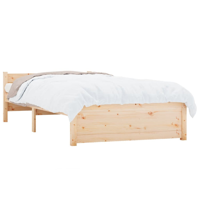 Bed Frame without Mattress Solid Wood 75x190 cm Small Single Small Single