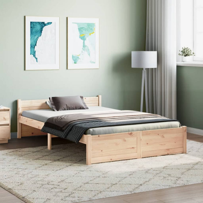 Bed Frame without Mattress Solid Wood 120x200 cm