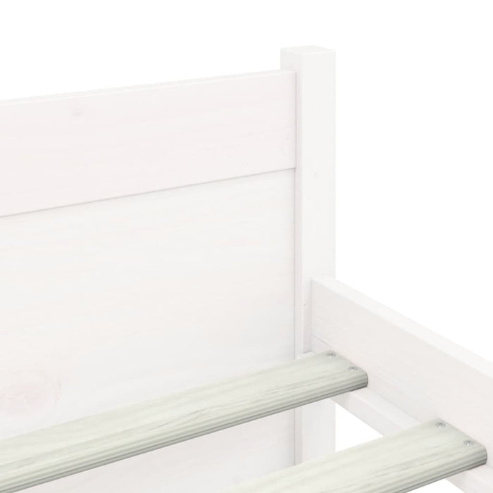 Bed Frame without Mattress White Solid Wood 150x200 cm King Size King Size