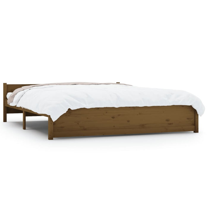 Bed Frame without Mattress Honey Brown Solid Wood 200x200 cm