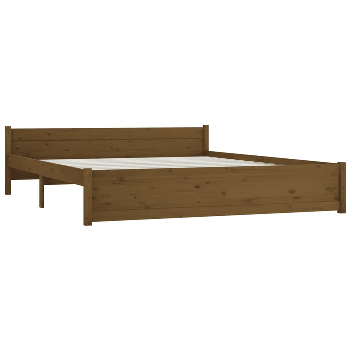 Bed Frame without Mattress Honey Brown Solid Wood 200x200 cm