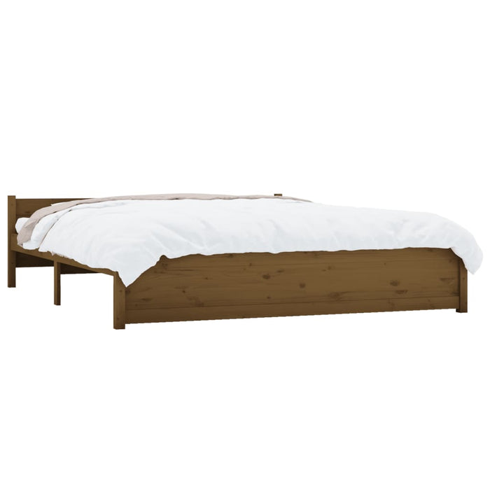 Bed Frame without Mattress Honey Brown Solid Wood 200x200 cm