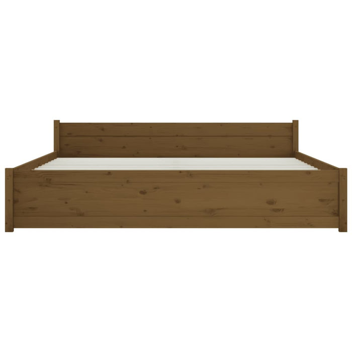 Bed Frame without Mattress Honey Brown Solid Wood 200x200 cm