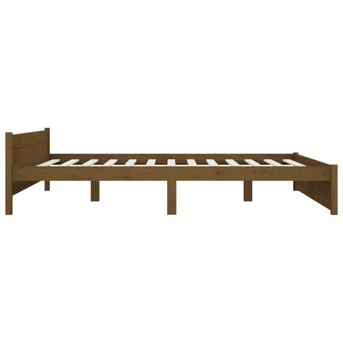 Bed Frame without Mattress Honey Brown Solid Wood 200x200 cm