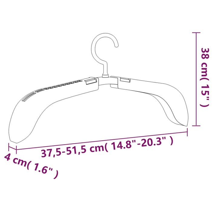 Extendable Clothes Hangers 5 pcs Grey