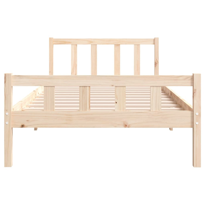 Bed Frame without Mattress Solid Wood 100x200 cm