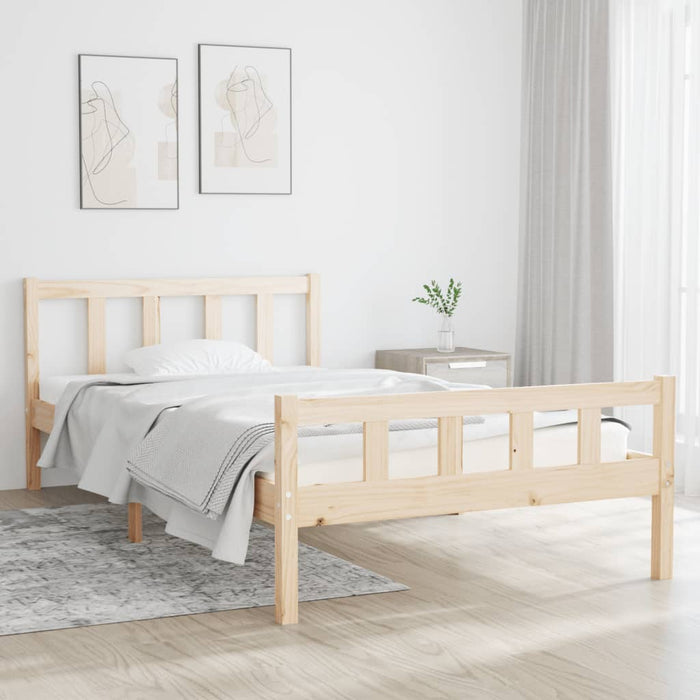 Bed Frame without Mattress Solid Wood 100x200 cm