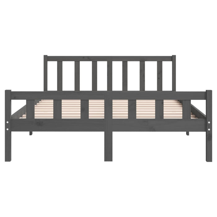 Bed Frame without Mattress Grey Solid Wood 120x200 cm