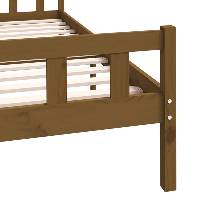 Bed Frame without Mattress Honey Brown Solid Wood 120x200 cm