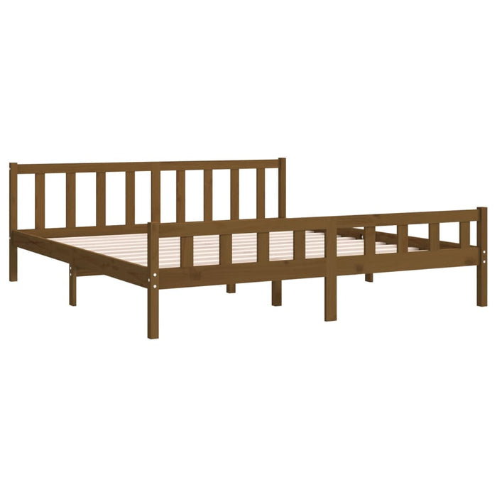 Bed Frame without Mattress Honey Brown Solid Wood 200x200 cm