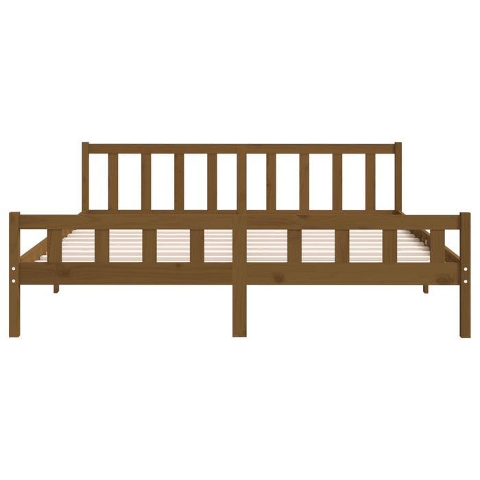 Bed Frame without Mattress Honey Brown Solid Wood 200x200 cm