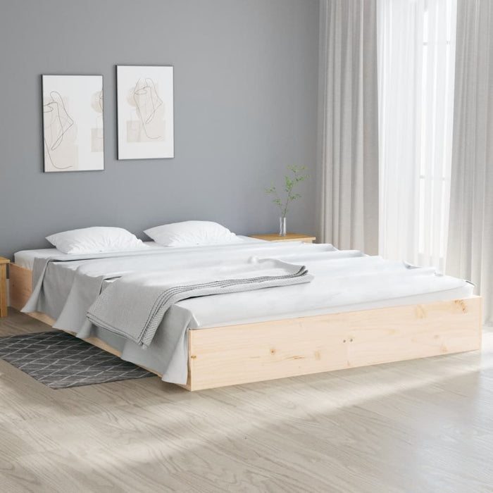 Bed Frame without Mattress Solid Wood 200x200 cm