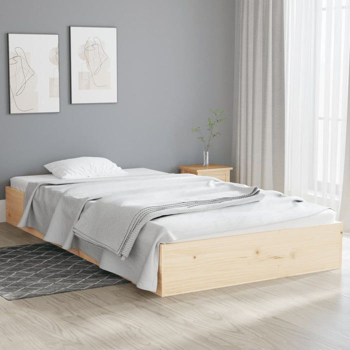 Bed Frame without Mattress Solid Wood 90x200 cm