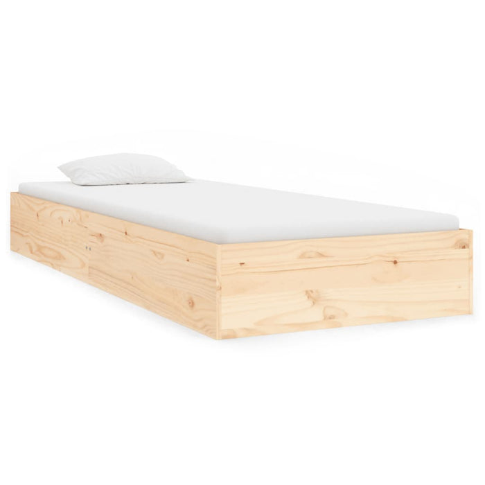 Bed Frame without Mattress Solid Wood 75x190 cm Small Single Small Single