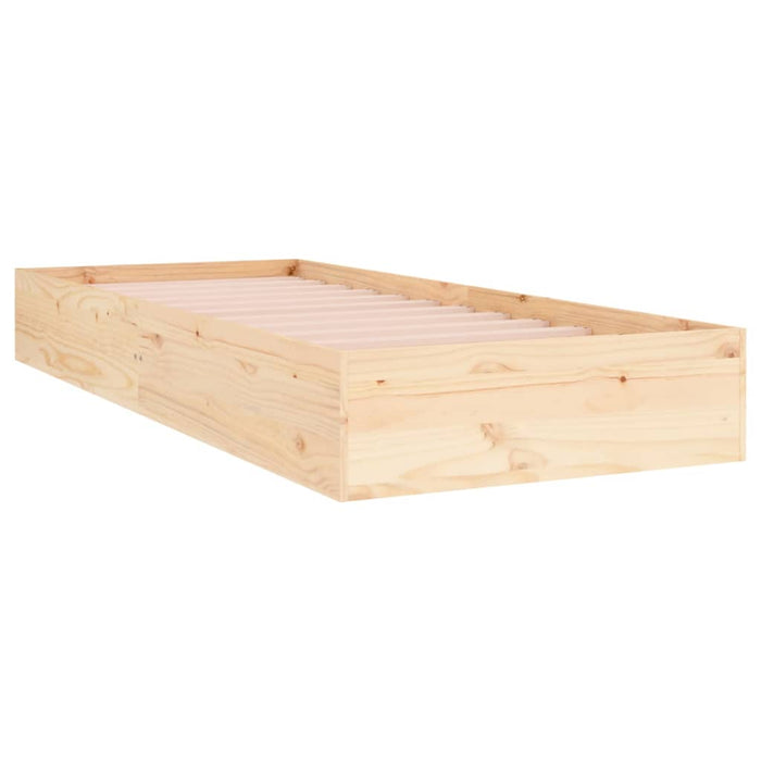 Bed Frame without Mattress Solid Wood 75x190 cm Small Single Small Single