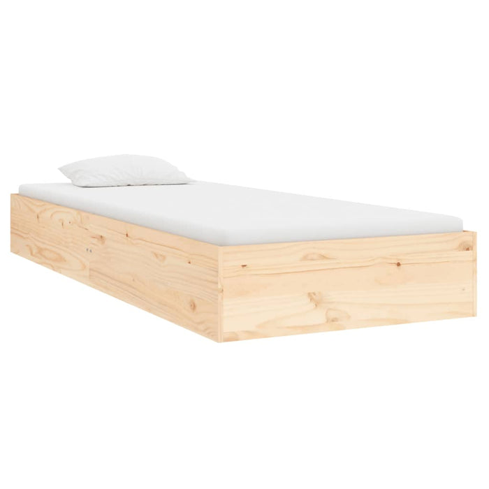 Bed Frame without Mattress Solid Wood 75x190 cm Small Single Small Single