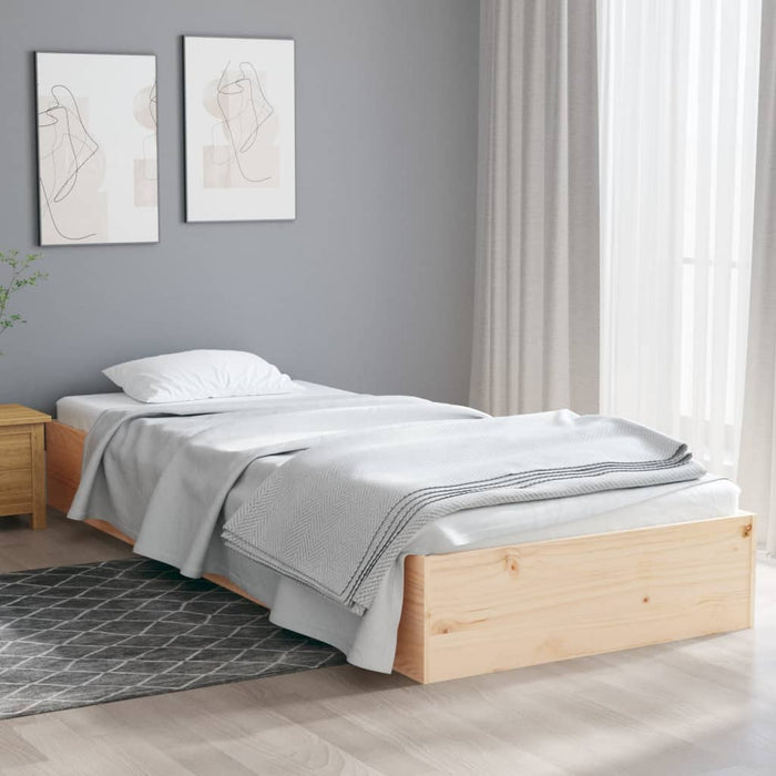 Bed Frame without Mattress Solid Wood 75x190 cm Small Single Small Single