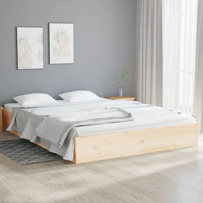 Bed Frame without Mattress Solid Wood 120x190 cm Small Double Small Double