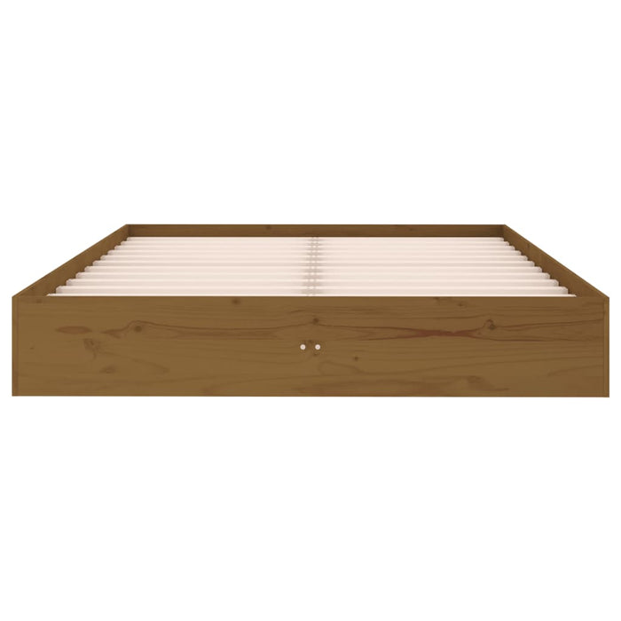 Bed Frame without Mattress Honey Brown Solid Wood 120x190 cm Small Double