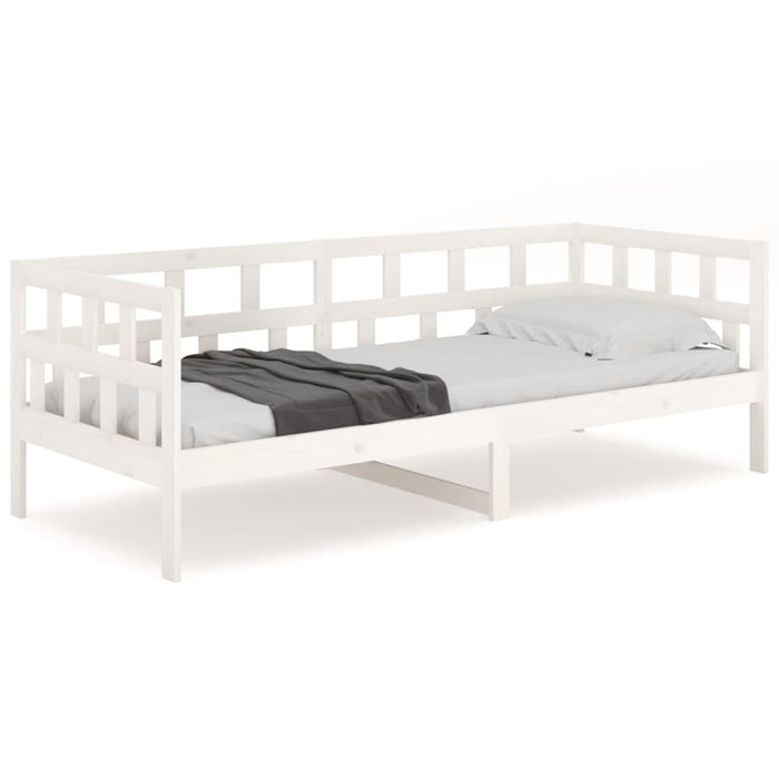 Day Bed without Mattress White Solid Wood Pine 90x200 cm