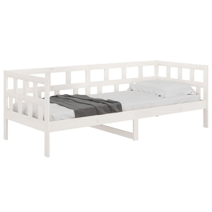 Day Bed without Mattress White Solid Wood Pine 90x200 cm