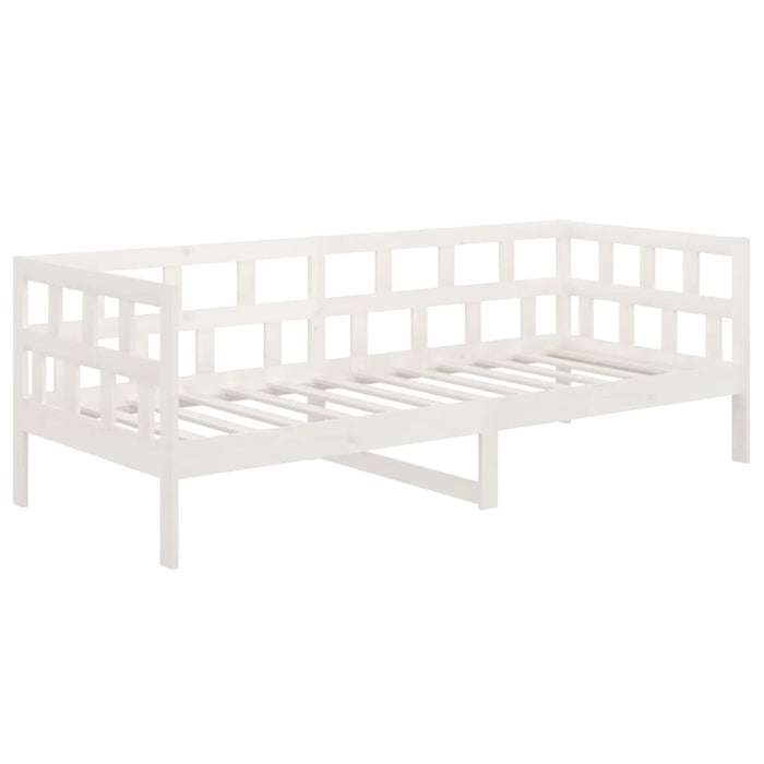 Day Bed without Mattress White Solid Wood Pine 90x200 cm