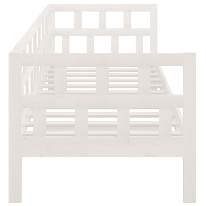 Day Bed without Mattress White Solid Wood Pine 90x200 cm