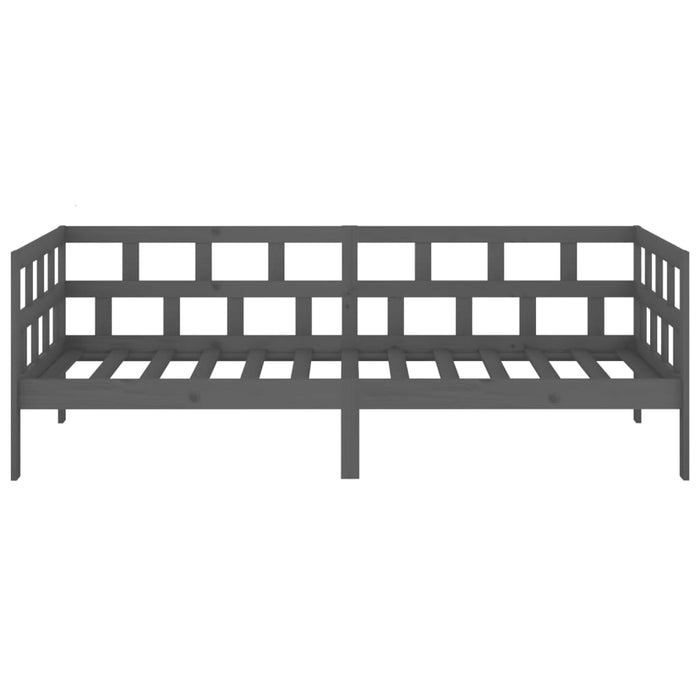 Day Bed without Mattress Grey Solid Wood Pine 90x200 cm