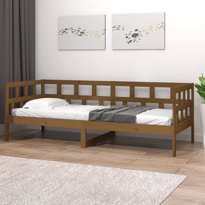 Day Bed without Mattress Honey Brown Solid Wood Pine 90x200 cm