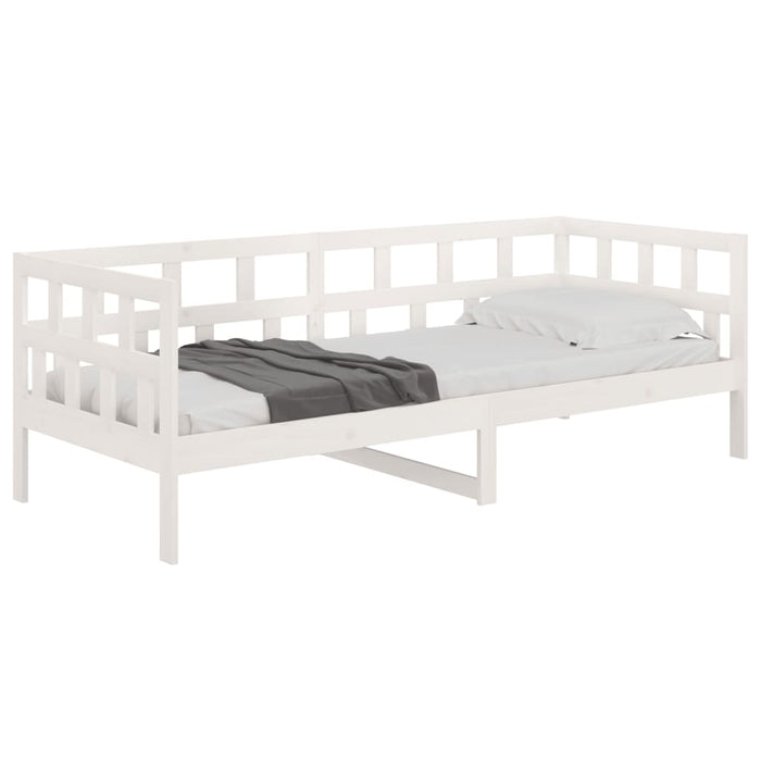 Day Bed without Mattress White Solid Wood Pine 90x190 cm Single