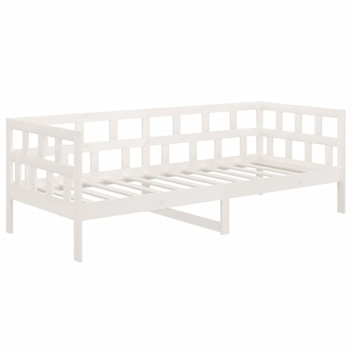 Day Bed without Mattress White Solid Wood Pine 90x190 cm Single