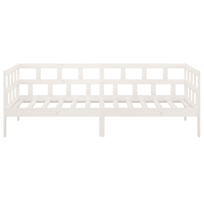 Day Bed without Mattress White Solid Wood Pine 90x190 cm Single