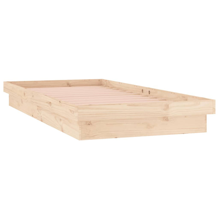 LED Bed Frame without Mattress 90x200 cm Solid Wood