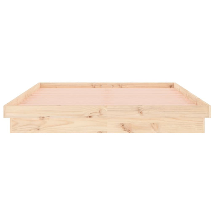 LED Bed Frame without Mattress 120x200 cm Solid Wood