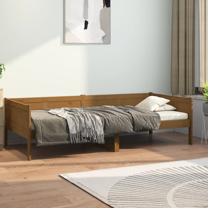 Day Bed without Mattress Honey Brown Solid Wood Pine 80x200 cm