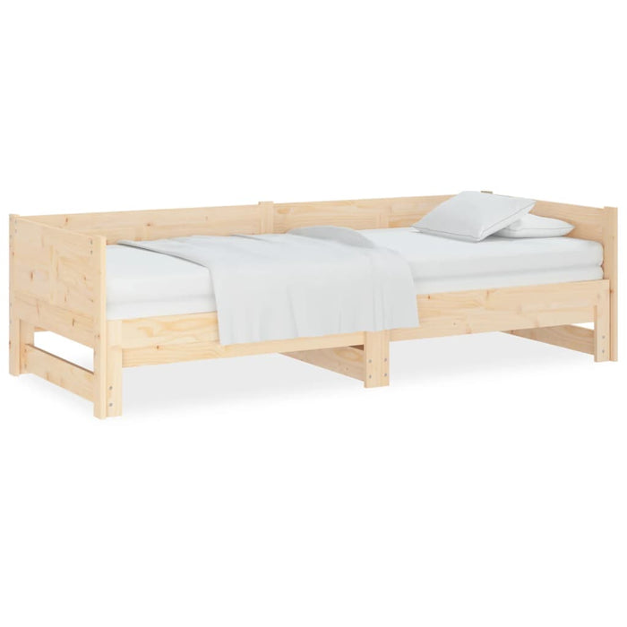 Pull-out Day Bed without Mattress Solid Wood Pine 2x(90x200) cm