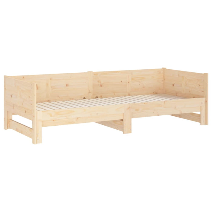 Pull-out Day Bed without Mattress Solid Wood Pine 2x(90x200) cm