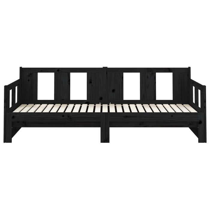 Pull-out Day Bed without Mattress Black 2x(80x200) cm