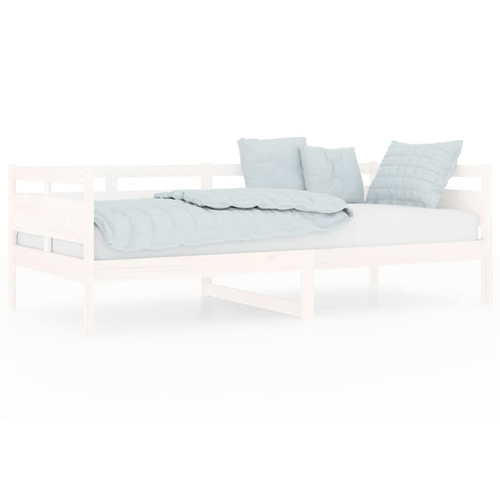 Day Bed without Mattress White Solid Wood Pine 90x200 cm