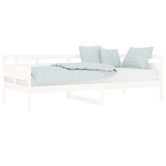 Day Bed without Mattress White Solid Wood Pine 90x200 cm