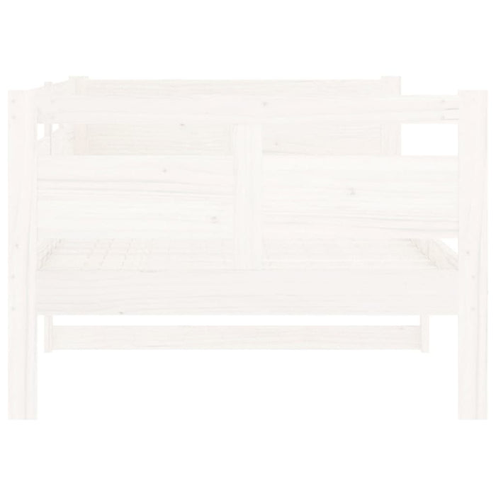 Day Bed without Mattress White Solid Wood Pine 90x200 cm