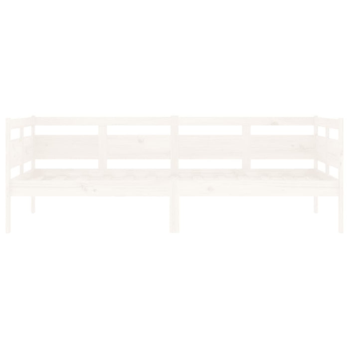 Day Bed without Mattress White Solid Wood Pine 90x190 cm Single