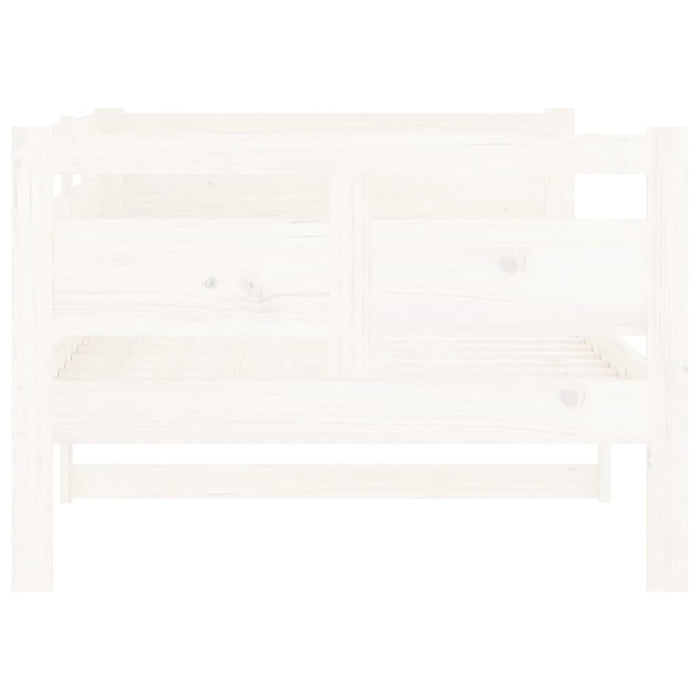 Day Bed without Mattress White Solid Wood Pine 90x190 cm Single