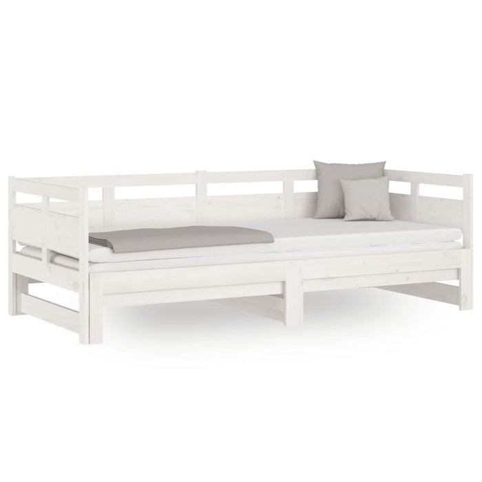 Pull-out Day Bed without Mattress White 2x(90x200) cm